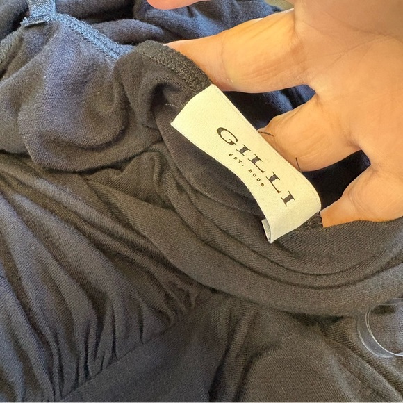 Gilli Black Jumpsuit Plus Size 2X Soft Stretch Spaghetti Strap Classic - Picture 7 of 9